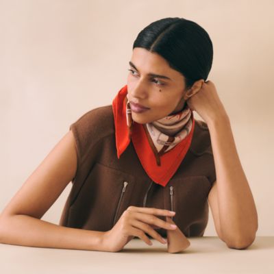 カレ 70 - レッド - レディス カシミヤショール＆ストール | Hermès